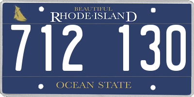 RI license plate 712130