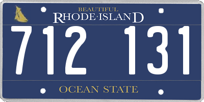 RI license plate 712131