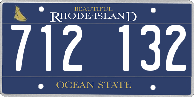 RI license plate 712132