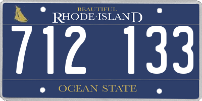 RI license plate 712133