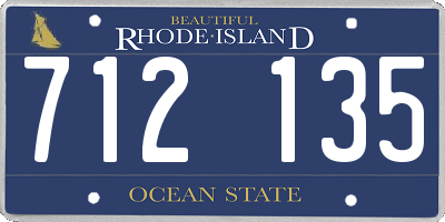 RI license plate 712135