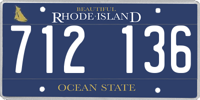 RI license plate 712136