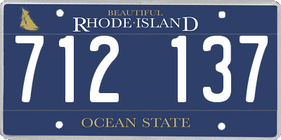 RI license plate 712137