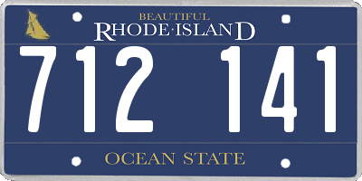RI license plate 712141