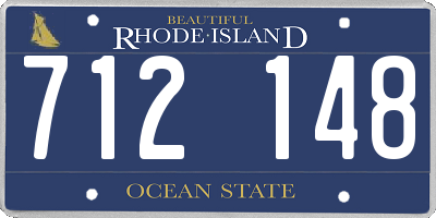 RI license plate 712148