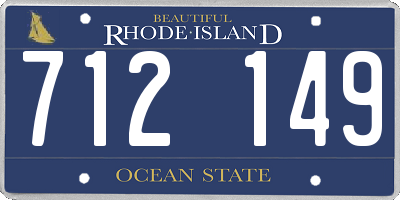 RI license plate 712149