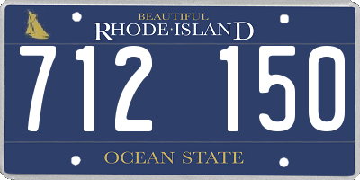 RI license plate 712150