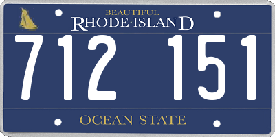 RI license plate 712151