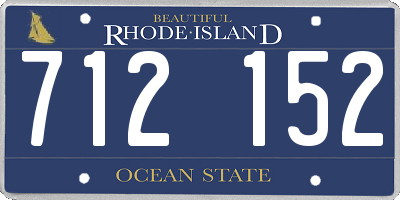 RI license plate 712152
