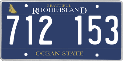 RI license plate 712153