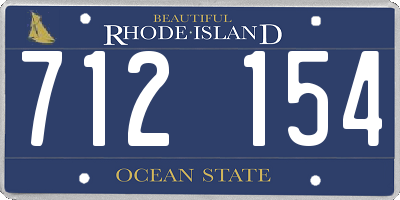 RI license plate 712154