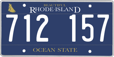 RI license plate 712157