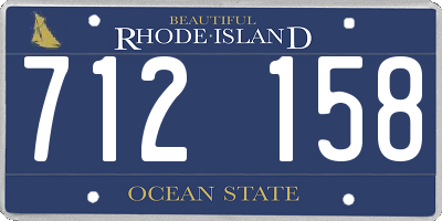 RI license plate 712158