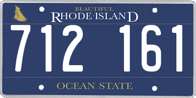 RI license plate 712161