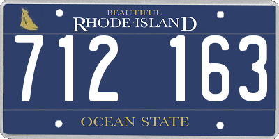 RI license plate 712163