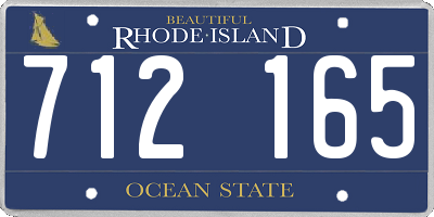 RI license plate 712165