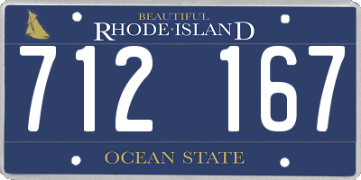 RI license plate 712167