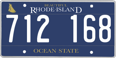 RI license plate 712168