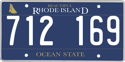 RI license plate 712169