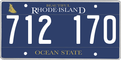RI license plate 712170