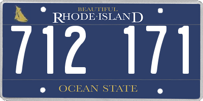 RI license plate 712171