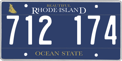 RI license plate 712174