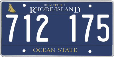 RI license plate 712175