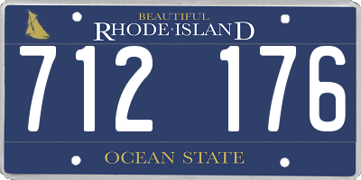 RI license plate 712176