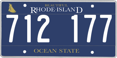 RI license plate 712177