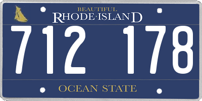 RI license plate 712178