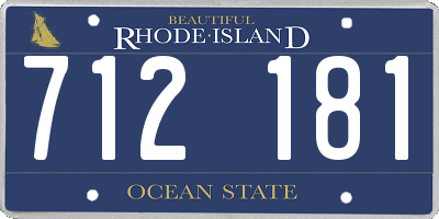 RI license plate 712181