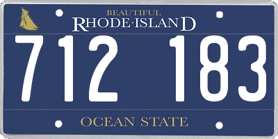 RI license plate 712183