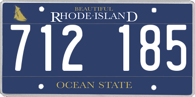 RI license plate 712185