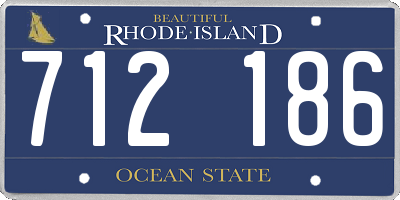 RI license plate 712186