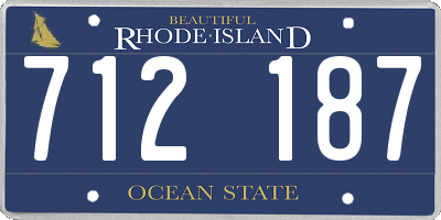 RI license plate 712187