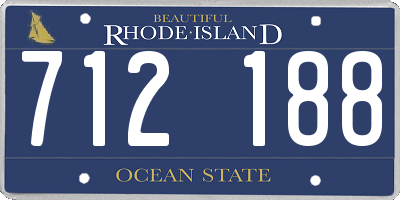 RI license plate 712188
