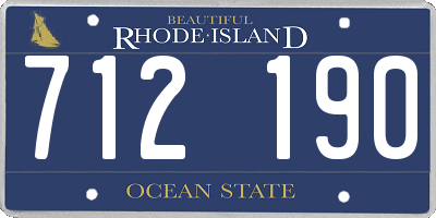 RI license plate 712190