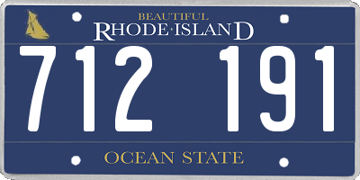 RI license plate 712191