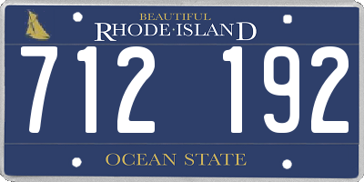 RI license plate 712192