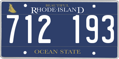 RI license plate 712193