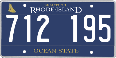 RI license plate 712195