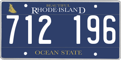 RI license plate 712196