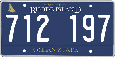 RI license plate 712197