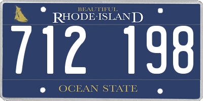 RI license plate 712198