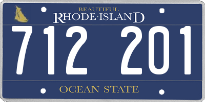 RI license plate 712201