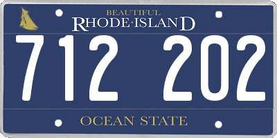 RI license plate 712202