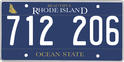 RI license plate 712206