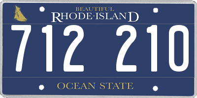 RI license plate 712210