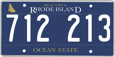 RI license plate 712213
