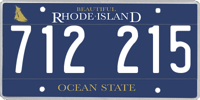 RI license plate 712215